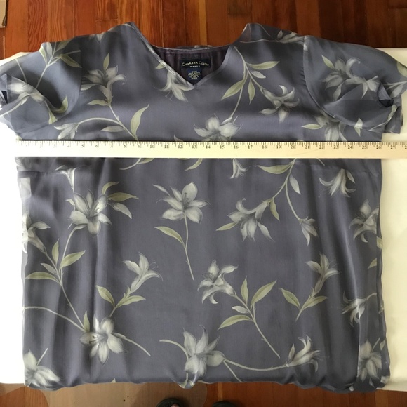 CHARTER CLUB Floral Maxi Dress Purple Sheer Short Sleeve Women’s Plus Size 20 2X - Picture 9 of 16